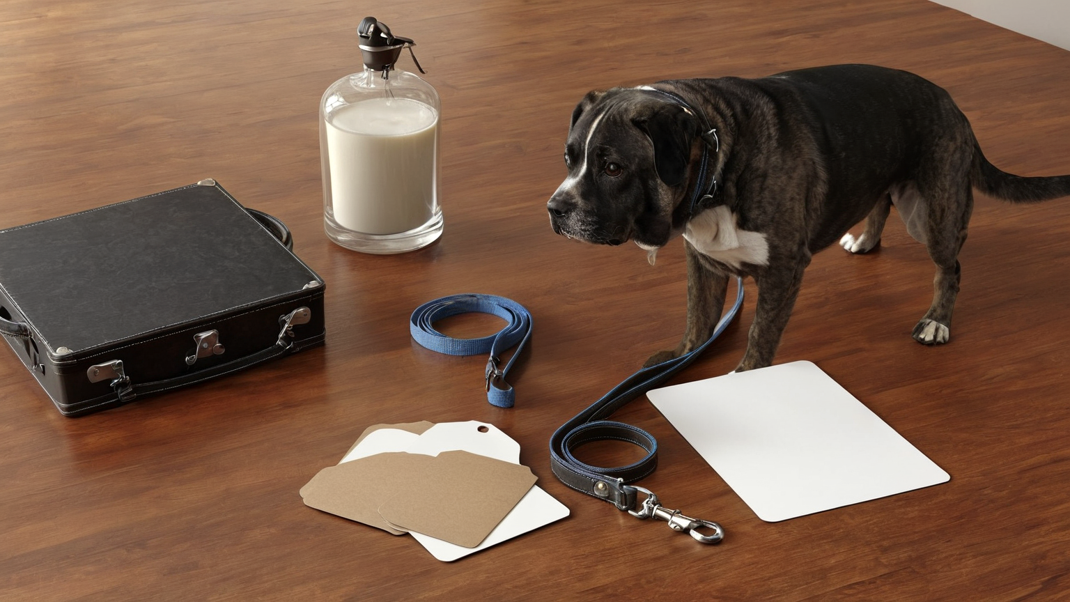 Pet vaccination record folder prepared without readable private details