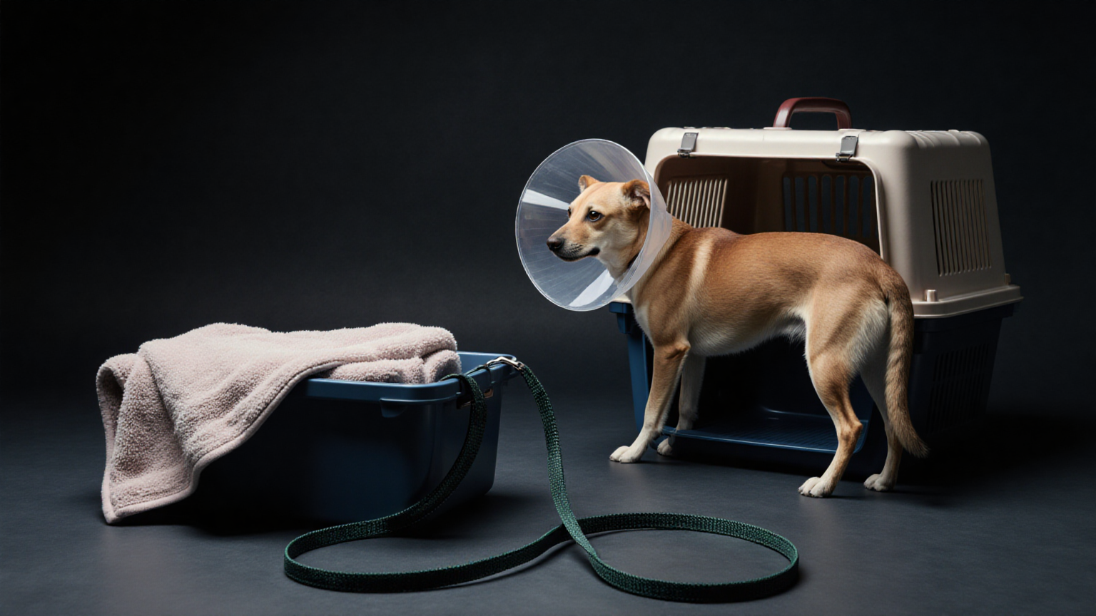 Rigid cone and open carrier arranged to prevent rubbing without touching the injured eye