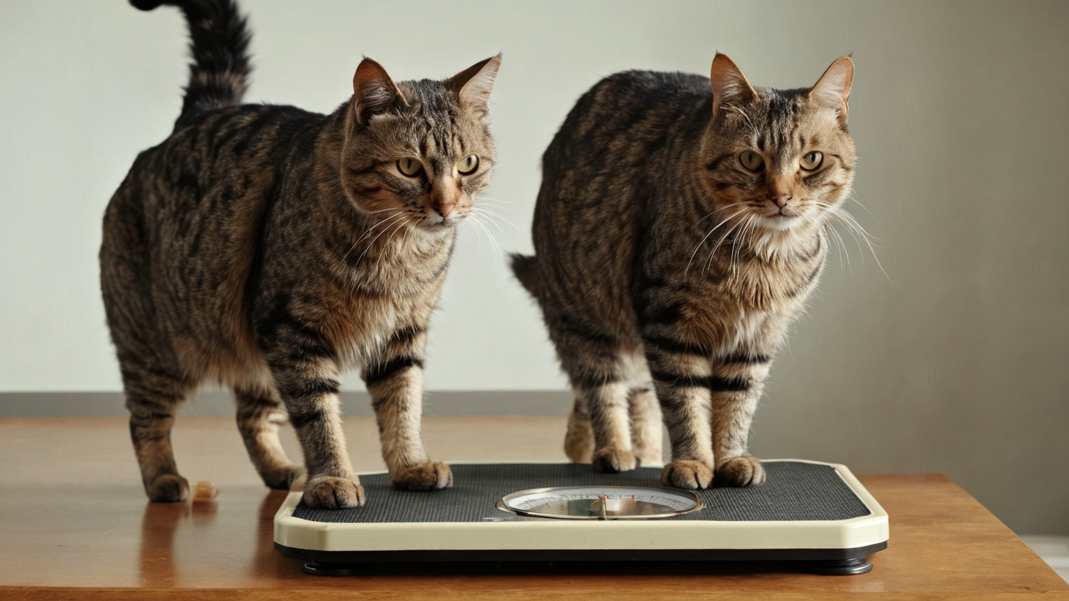 Senior cat weight and hydration check